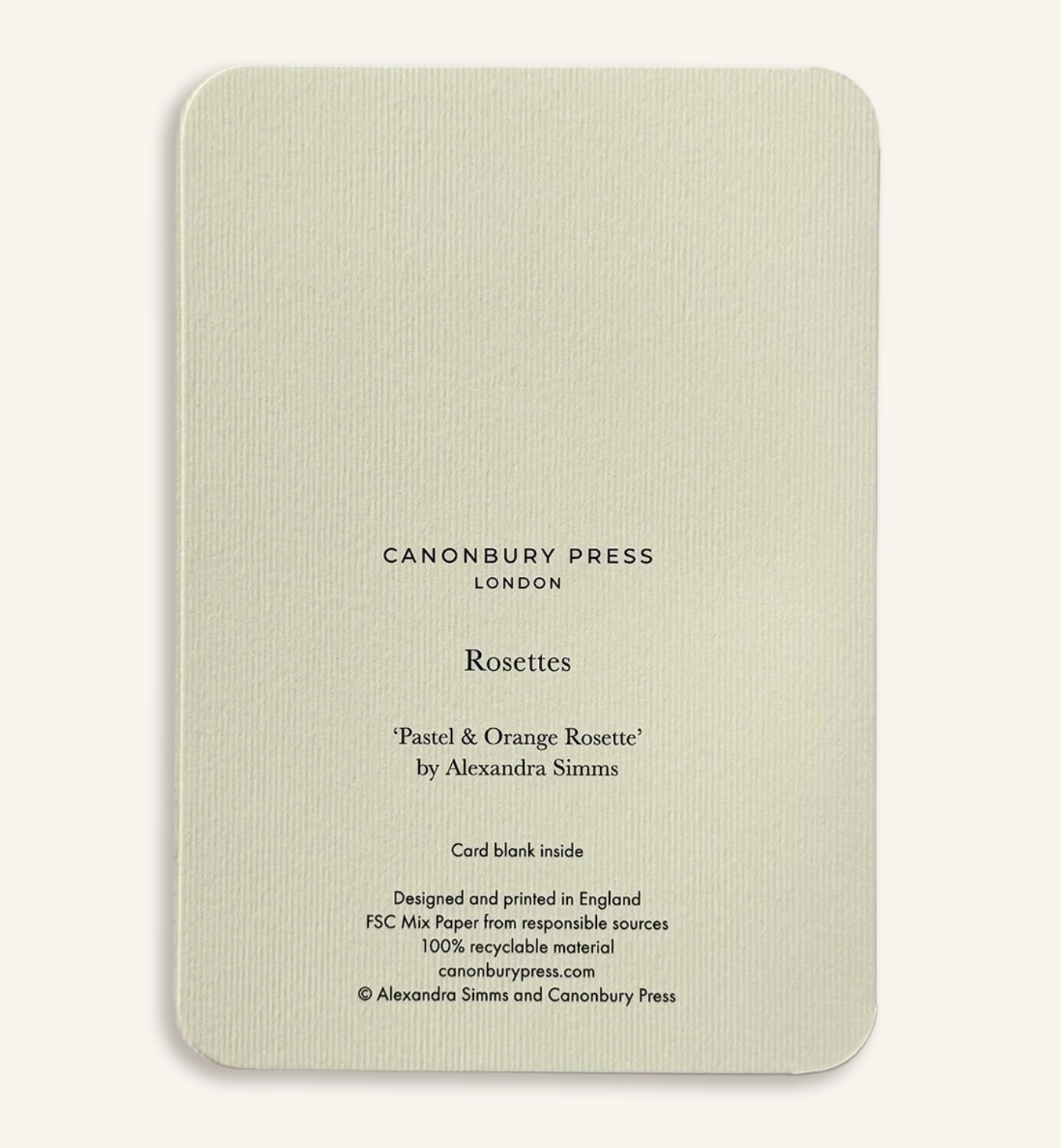 Rosette - Greeting Card