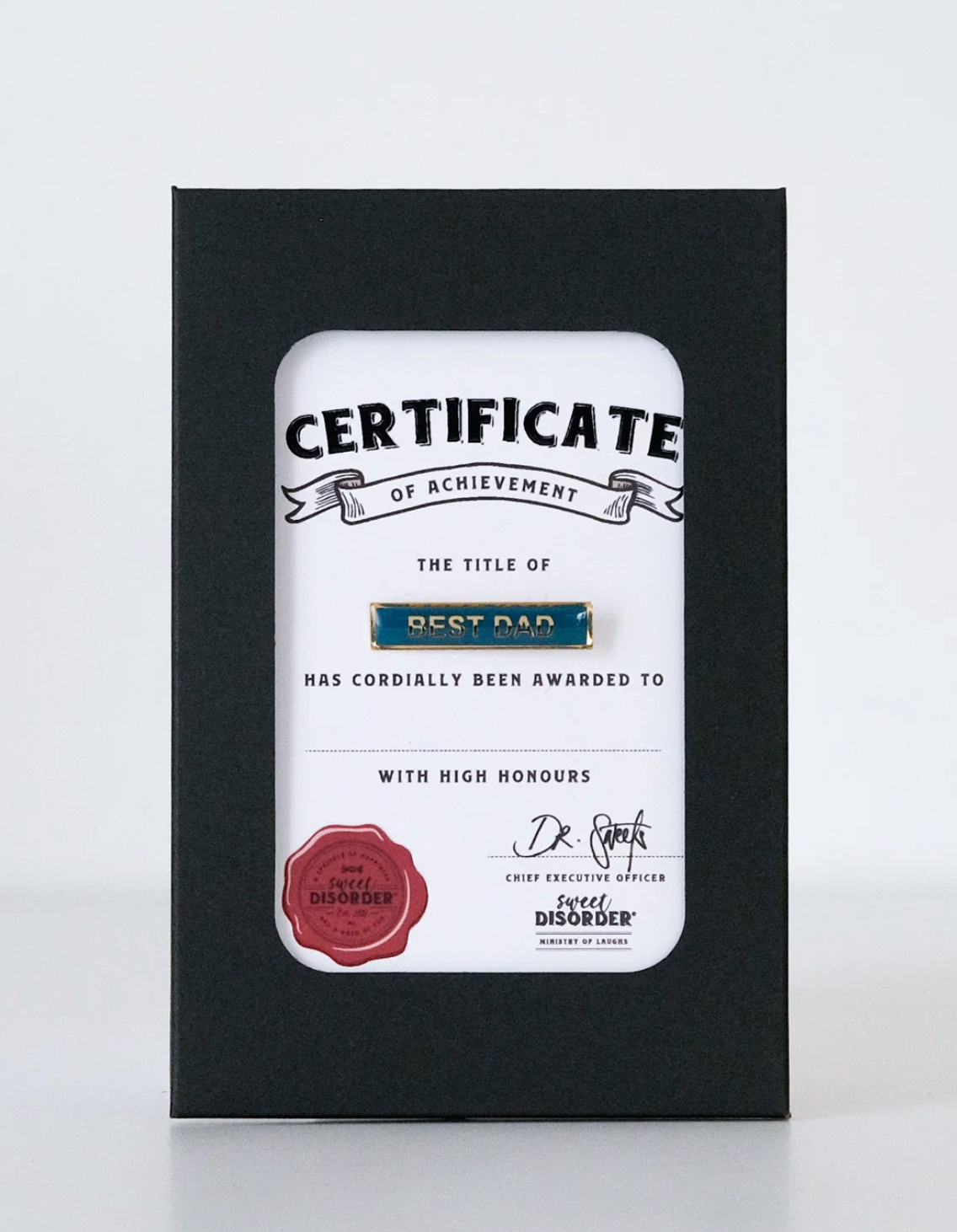 Best Dad Award Badge & Certificate