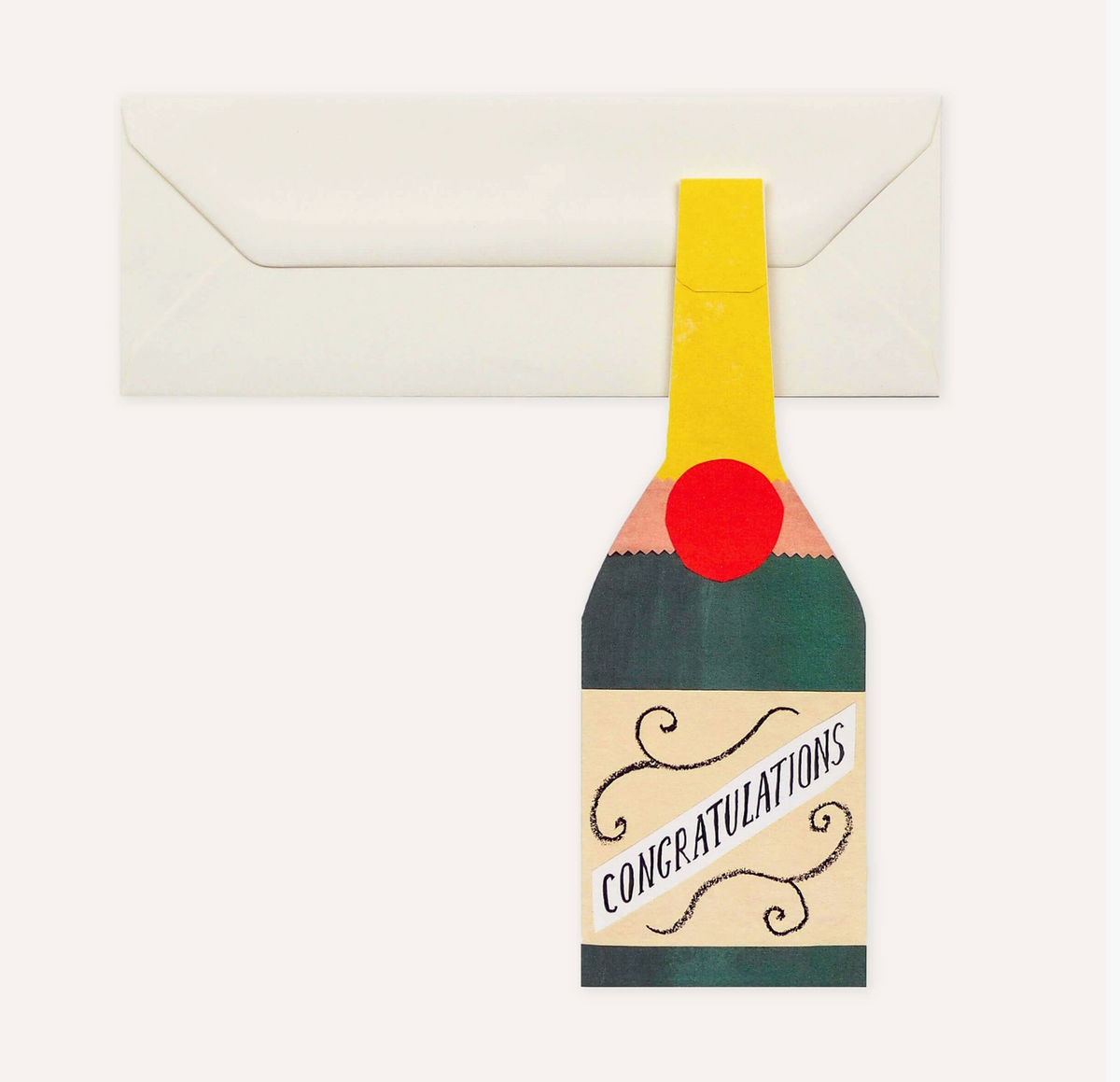 Champagne Bottle Card
