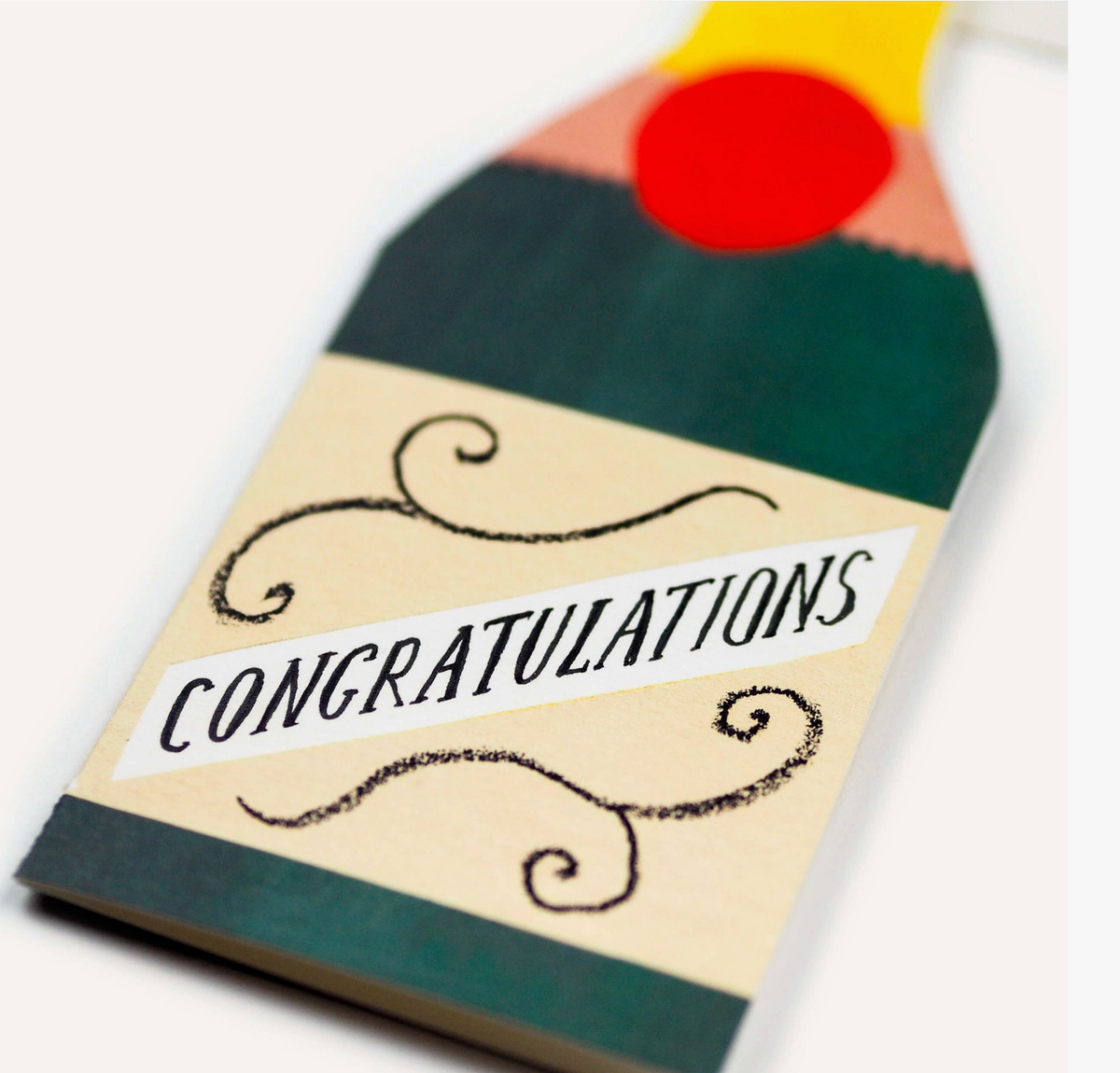 Champagne Bottle Card