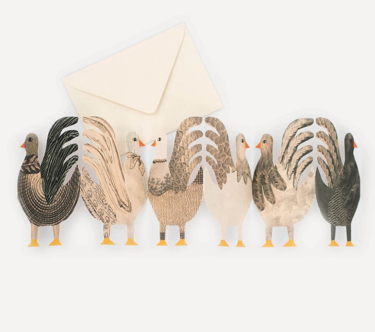 Chickens Concertina Card
