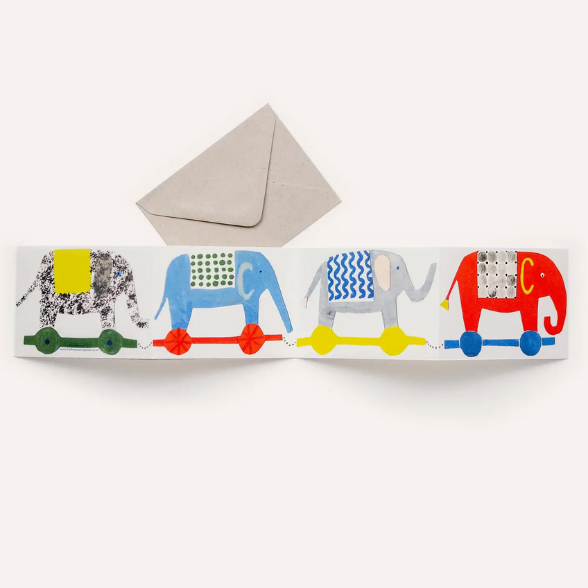 Elephant Concertina Card