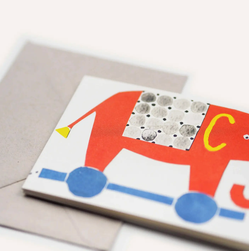 Elephant Concertina Card