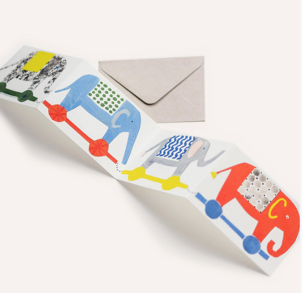Elephant Concertina Card