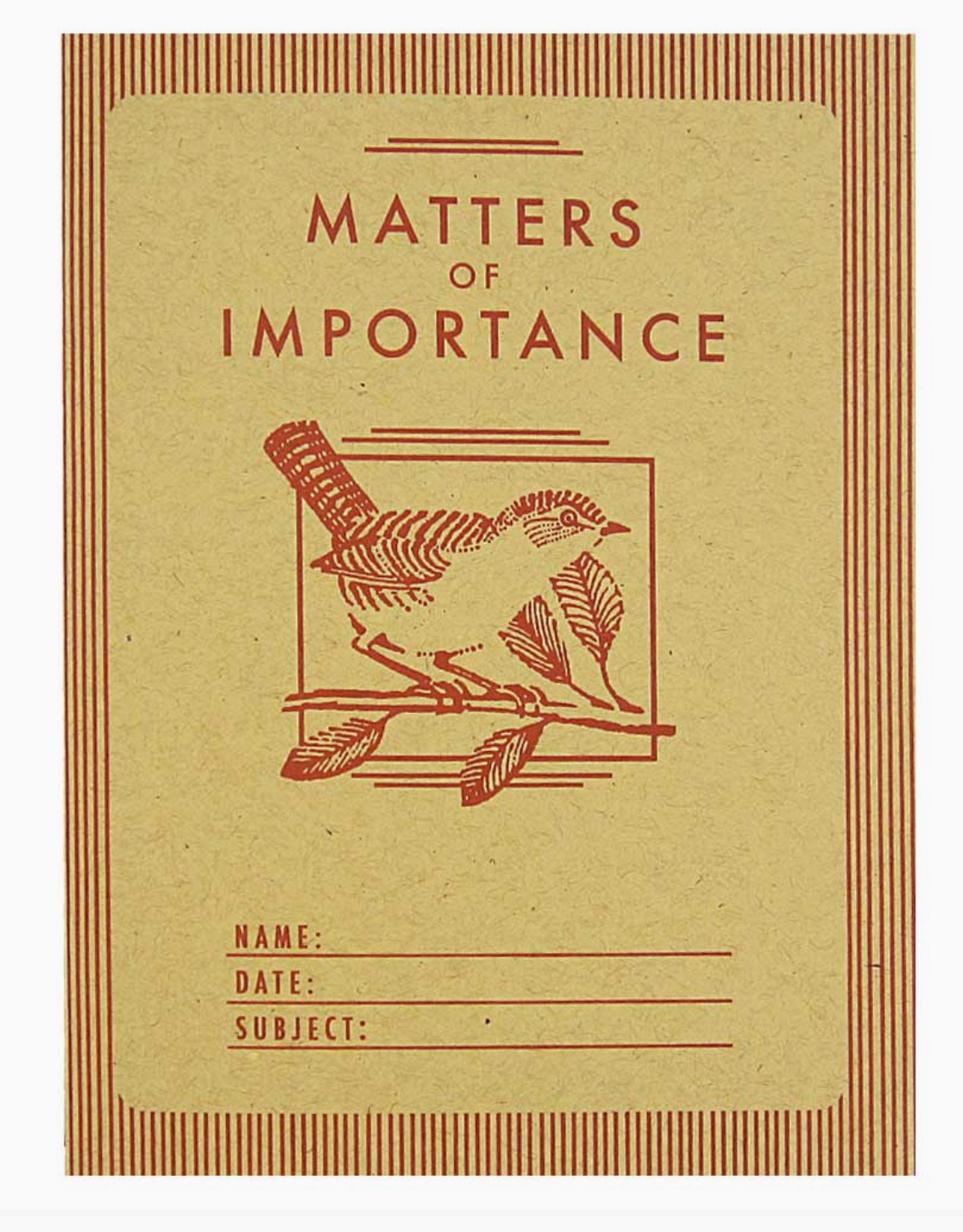 MAtters of Importance Notebook