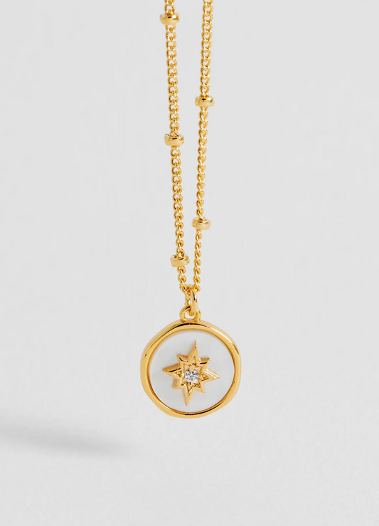 North Star Coin Necklace - Gold
