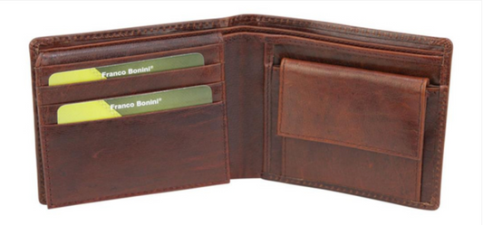 Mens Leather Wallet - Brown