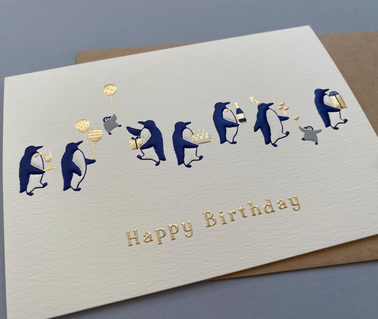 Birthday Penguin Party - Greeting Card