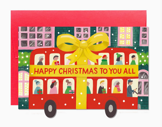 Christmas Bus - Greeting Card