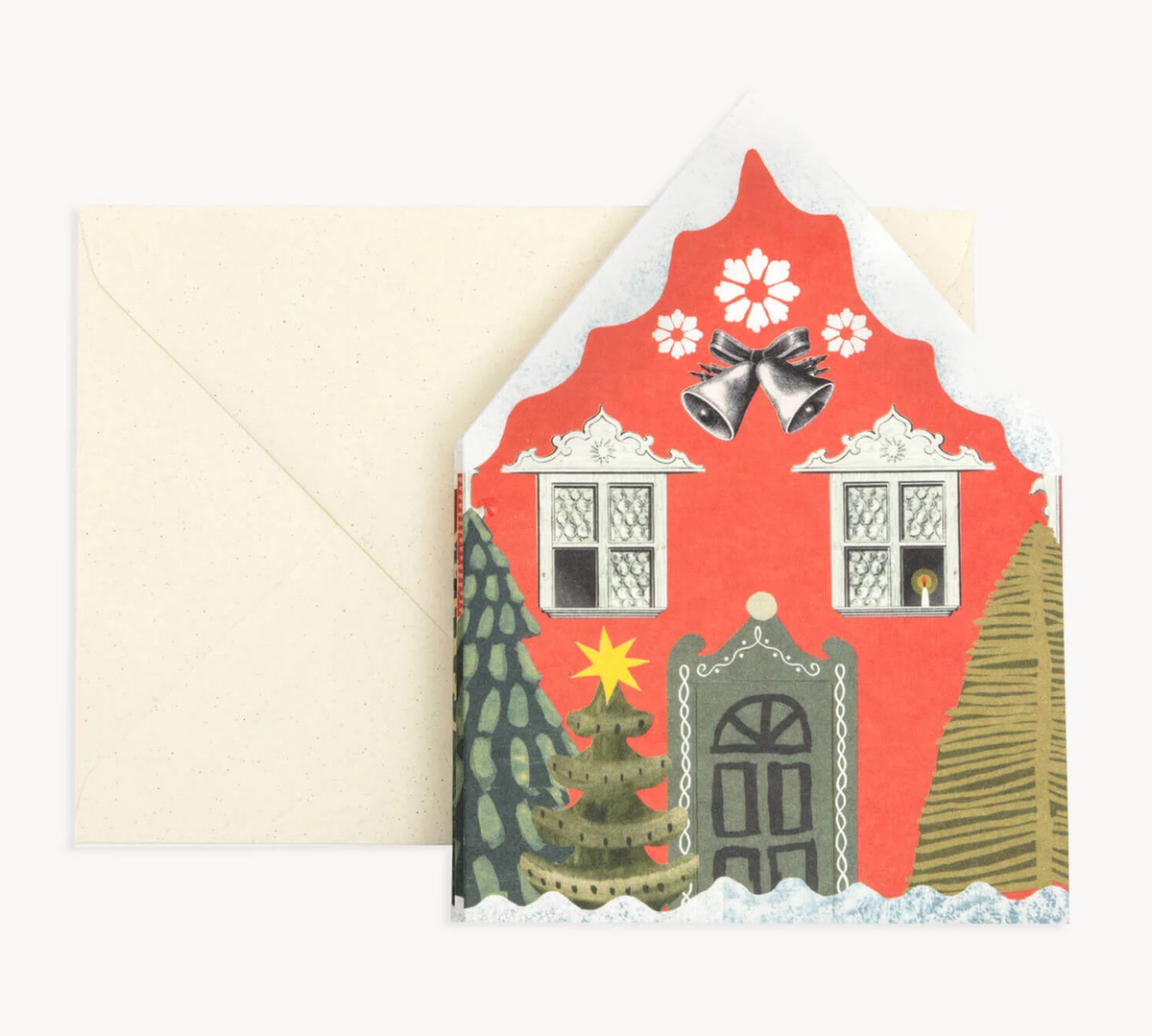 Christmas Houses Concertina Greeting Card