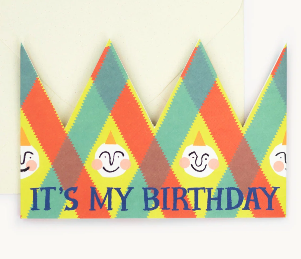 It's My Birthday Party Hat Card