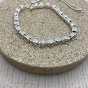 Oval Crystal Slider Bracelet