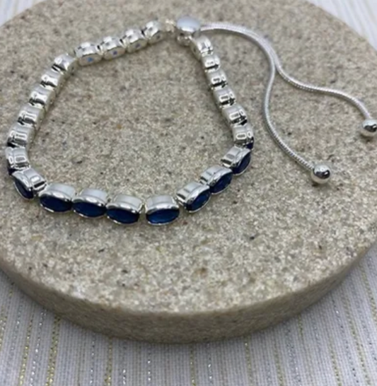 Oval Crystal Slider Bracelet