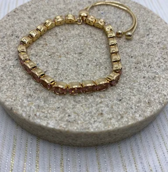 Oval Crystal Slider Bracelet
