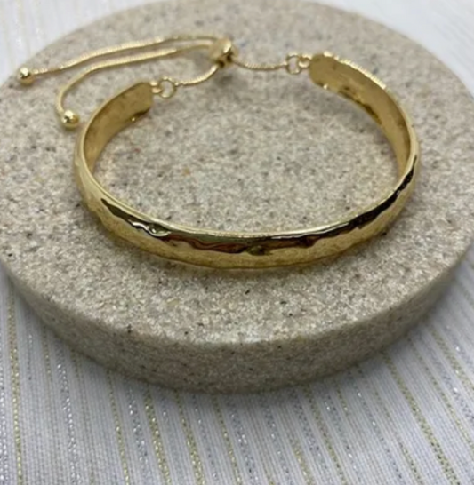 Hammered Cuff Slider Bracelet