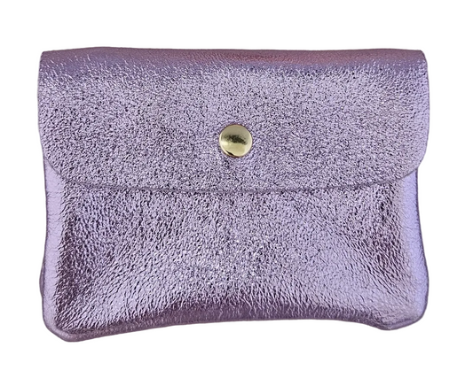 Coin Purse Metallic Mauve