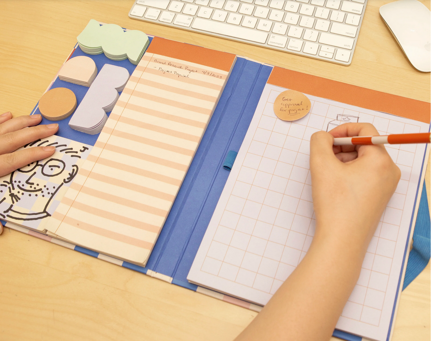 Notepad with Sticky Notes Set and Pen