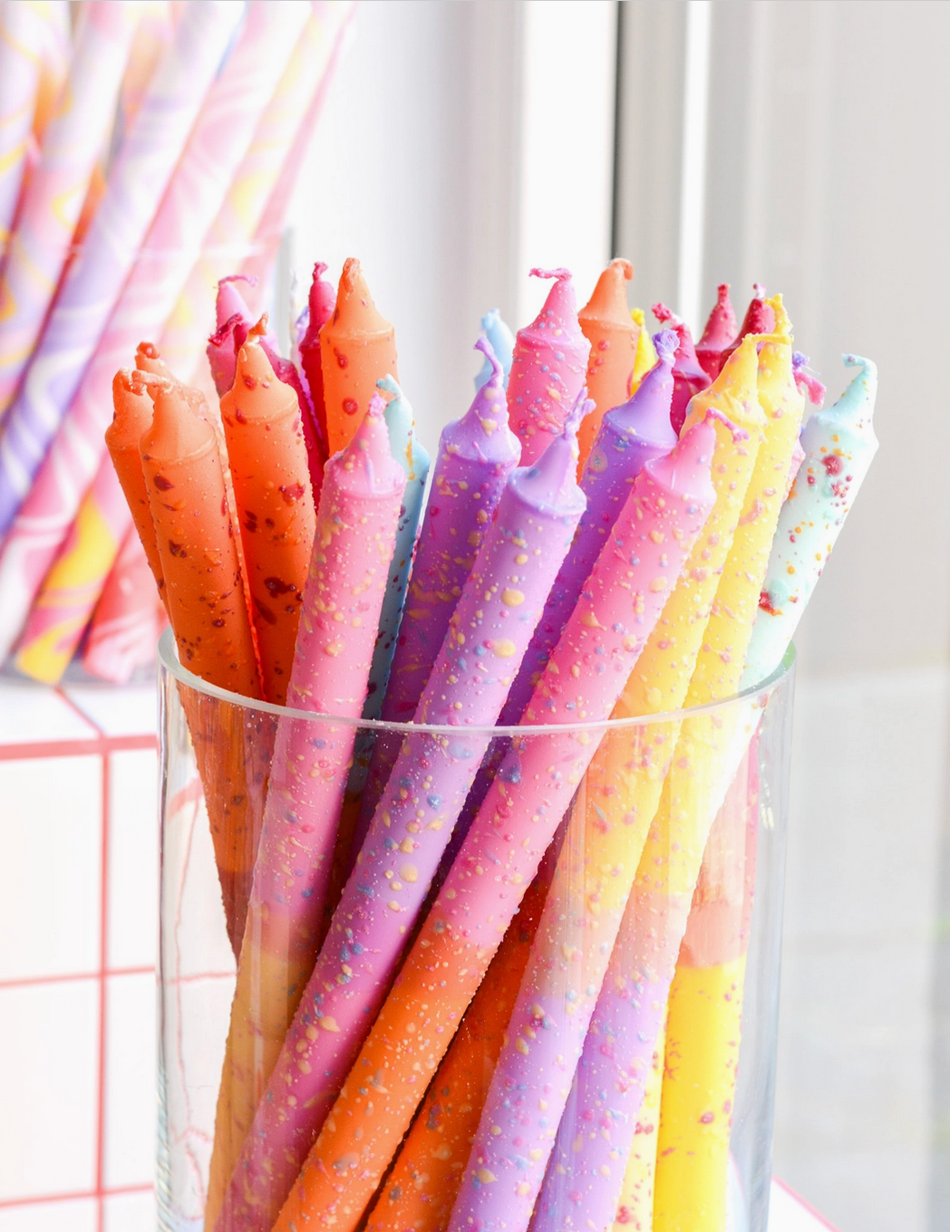 Taper Candles Confetti - 35cm