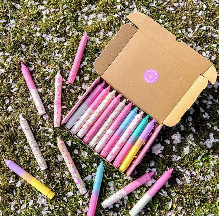 Taper Candles Confetti - 35cm