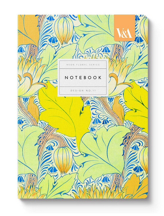 Neon Floral Arts & Crafts Notebook A5