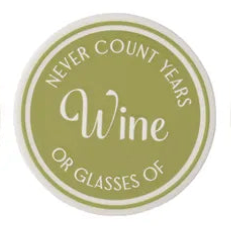 Never Count Years Ceramic Coaster