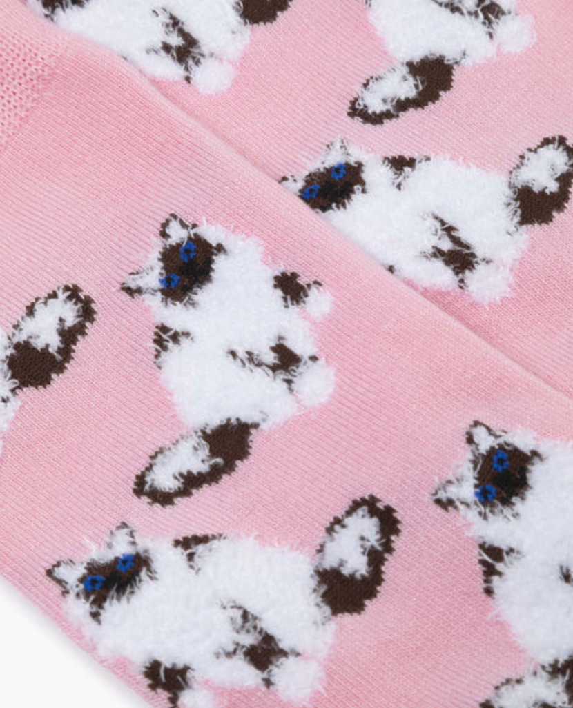 Womens Fluffy Ragdoll Bamboo Socks