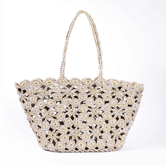 JANE Beige Gold - Crochet Basket