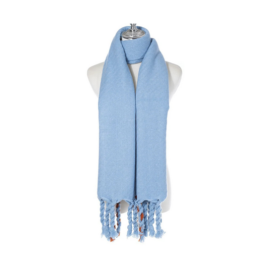 Contrast Outline Blue & Orange Scarf
