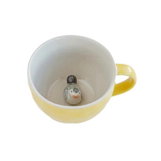 Bisque Figurine Mug - Bird