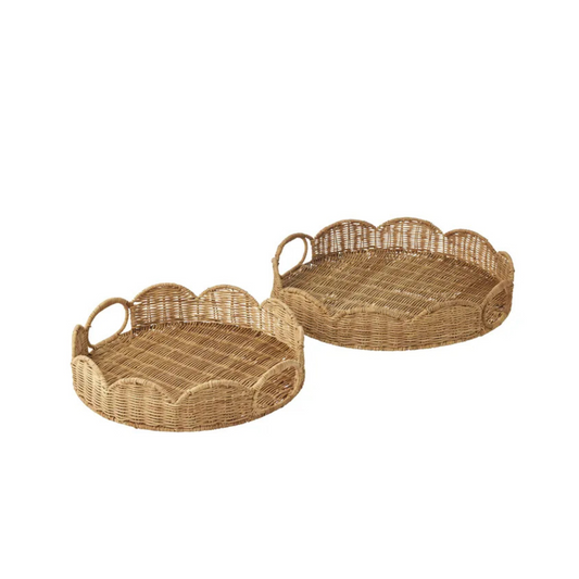 Pettine S/2 Rattan Trays 40x7cm Natural