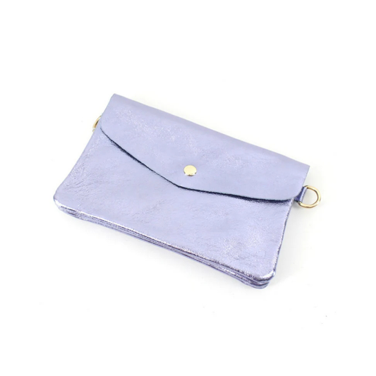 Metallic Clutch Cross Body Lilac