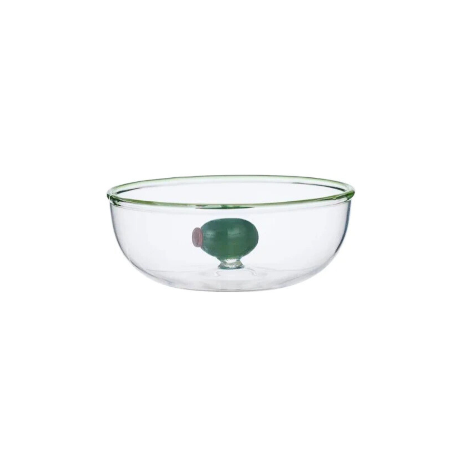 Olive Glass Bowl