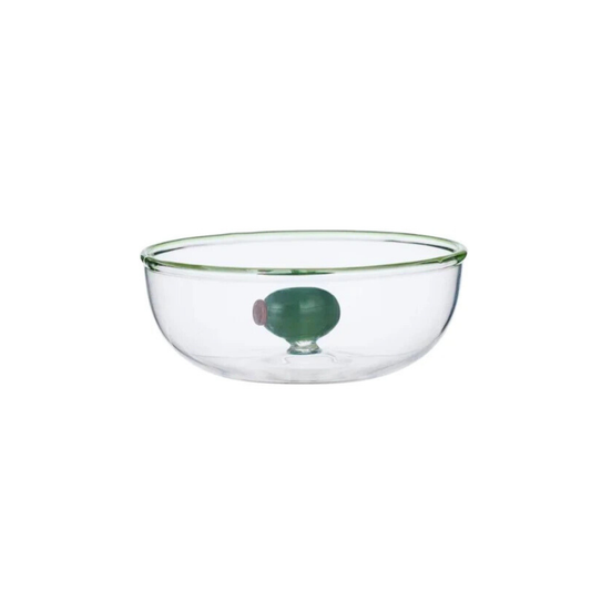 Olive Glass Bowl