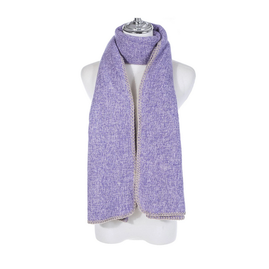 Stitched Edge Lilac Scarf