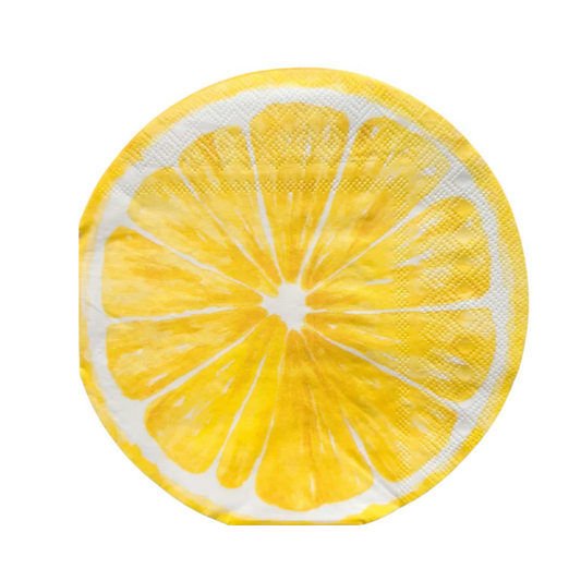 Lemon Yellow Paper Napkins Set of 20