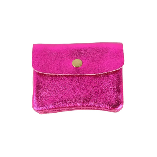 Coin Purse Metallic Fuchsia