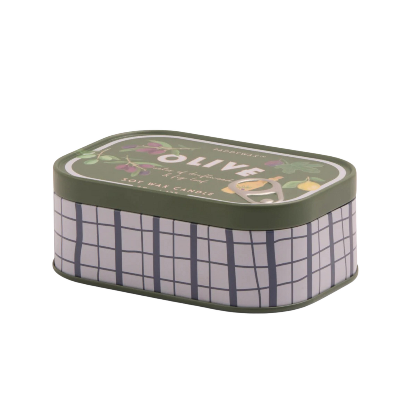 Bistro Olive Printed Tin Candle - Fig & Olive