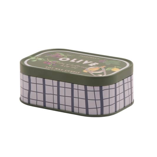Bistro Olive Printed Tin Candle - Fig & Olive
