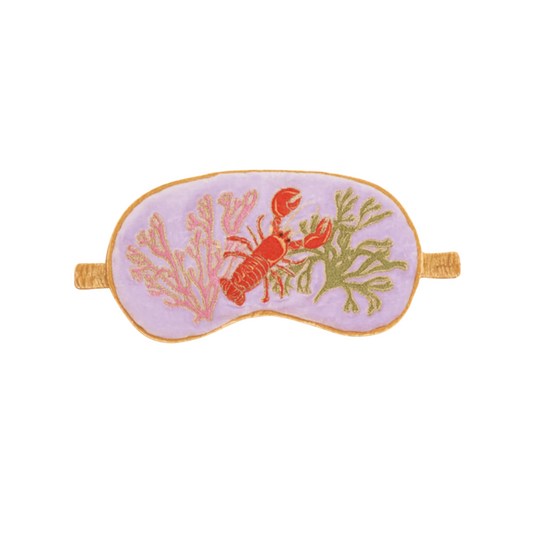 Luxury Velvet Eye Mask - Lobster Lavender