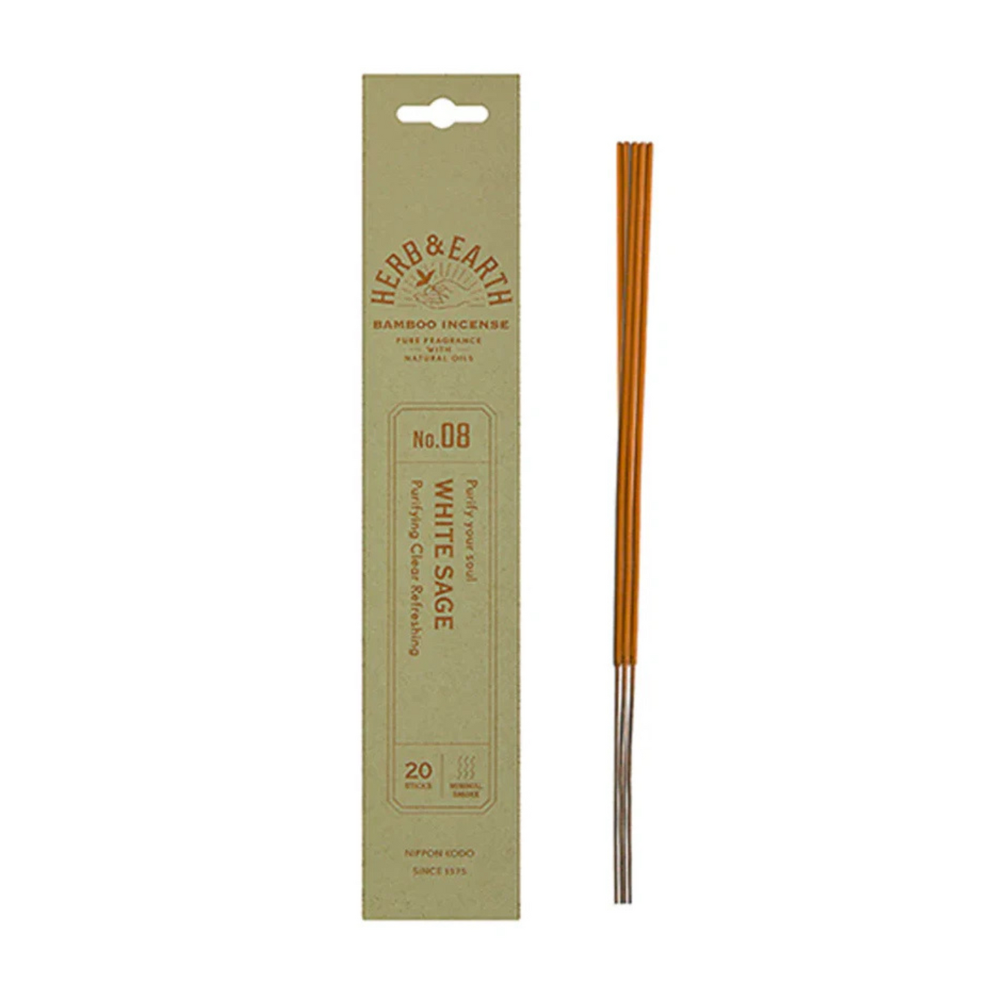 Nippon Kodo Herb & Earth Incense - White Sage No.08