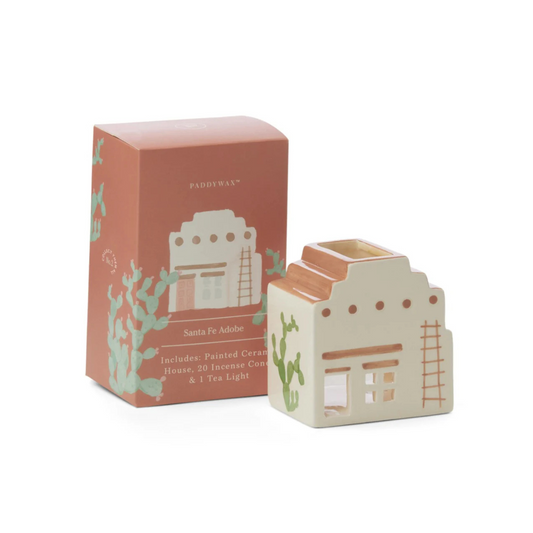 Santa Fe Adobe Style Incense & Tea Light Holder