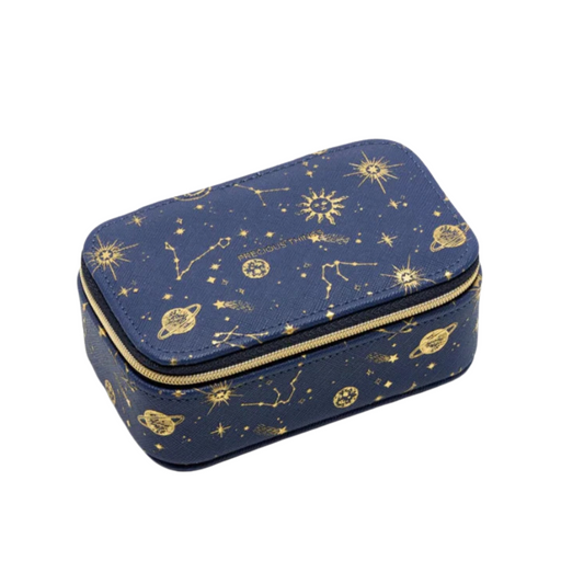 Mini Jewellery Box in Celestial Navy