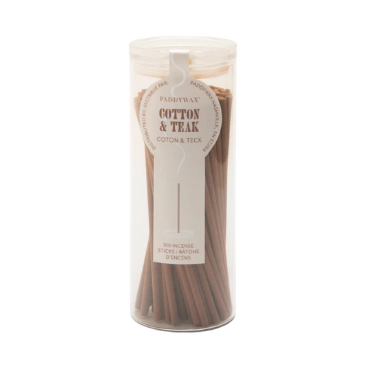 100 Cotton & Teak Incense Sticks