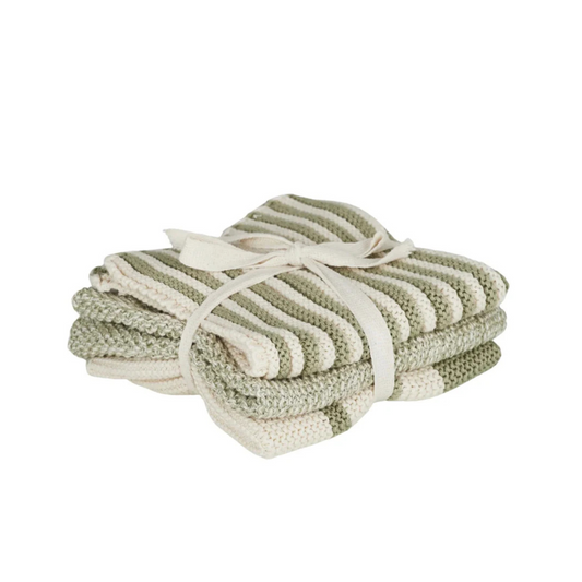 Amy S/3 Cotton Knit Cloth 28x28cm Moss