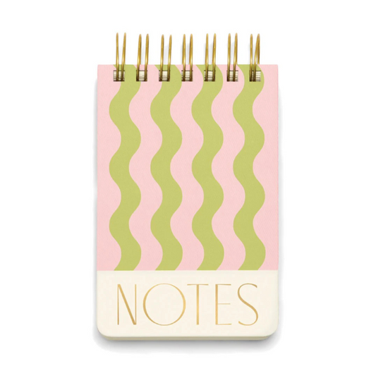 Twin Wire Notepad Wavy Stripes