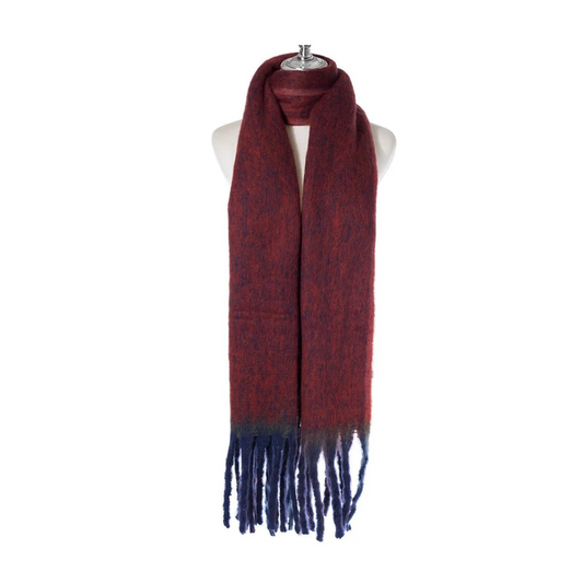 Plum & Deep Blue Scarf