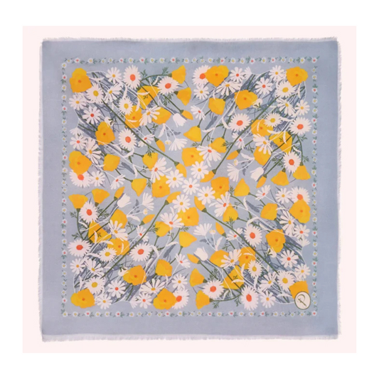 Marvelous Meadow Cotton Bandana - Powder Blue