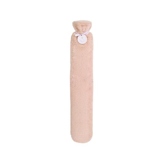 Long Hot Water Bottle - Deluxe Dusty Rose