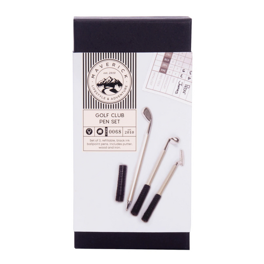 Golf Club Pen Set Silver