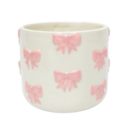 Bow Planter in Pink
